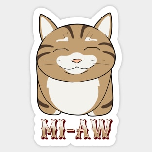 mi-aw Sticker